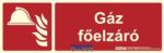 Implaser GÁZ FŐELZÁRÓ felirat - Tűzvédelmi jel, Utánvilágító műanyag tábla 30x10 cm, 0, 7 mm vastag - B150 (IMPLGFEZ)