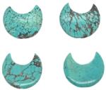  Pandantiv Turcoaz de Nepal de Forma Semiluna - 28 x 30 x 6 mm - 1 Buc