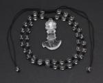  Colier Cuart Alb Natural Margele Rotunde 6x6 mm - Vajra si Kartika - 41x26x13 mm