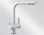 BLANCO FONTAS II HD SILGRANIT®-Look fehér-króm kétszínű, 2 az 1-ben álló egykaros magasnyomású csaptelep / konyhai mosogató csaptelep, 360 fokban elforgatható kifolyó, 523134 (523134)