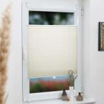 Grandekor 40×130 cm harmónika roló, pliszé függöny, fúrás nélkül, bézs szín - mindentjoaron