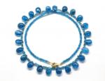  Colier Apatit Neon Lacrima - Disc - 6-8 x 8-10 mm - Accesorii Gold Filled