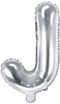 PartyDeco Balon din folie Mini - Litera J 35 cm argintiu