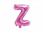 PartyDeco Balon din folie Mini - Litera Z 35 cm roz