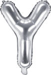 PartyDeco Balon din folie Mini - Litera Y 35 cm argintiu