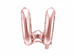 PartyDeco Balon din folie Mini - Litera W 35 cm auriu-roze