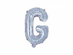 PartyDeco Balon din folie Mini - Litera G 35 cm holografic