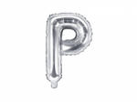 PartyDeco Balon din folie Mini - Litera P 35 cm argintiu