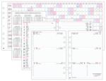 SATURNUS Gyűrűs kalendárium betét SATURNUS L311/F heti fehér lapos 2024 (24SL311-FEH) - tonerpiac