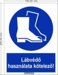 Implaser Lábvédő használata kötelező! - Rendelkező jel 15x20 cm (IMPLVHK1520)