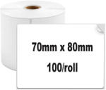 AIMO Etichete termice 70 x 80 mm plastic alb pentru imprimanta AIMO Phomemo M200 M220 100 etichete (AIWP7080-100)