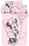 agynemustore Minnie egér Pink Heart 2 részes Disney pamut-vászon ovis gyerekágynemű