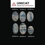  Cabochon Scheelit de Forma Ovala - 36-49 x 19-30 x 4-6 mm