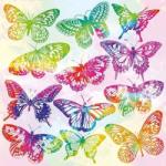 Ambiente Aquarell Butterflies Mix papírszalvéta 33x33cm, 20db-os