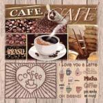 Ambiente Coffee Variations papírszalvéta 33x33cm, 20db-os