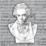PPD Beethoven papírszalvéta 25x25cm, 20db-os - szep-otthon