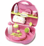 Smoby Szett pelenkázó játékbabának Baby Nurse Smoby bőröndben rózsaszín (SM024395)