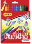 COLOKIT Filctoll készlet, COLOKIT FibrePen, 12 különböző szín (FOFP01) (FP-01)