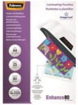 Fellowes Meleglamináló fólia, 80 mikron, A4, fényes, 25 db, FELLOWES (IFW53962) (5396205)