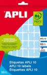 APLI Etikett, 25x40 mm, kézzel írható, színes, kerekített sarkú, APLI, sárga, 128 etikett/csomag (LCA2754) (02754)