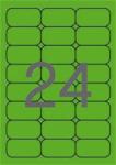 APLI Etikett, 64x33, 9 mm, színes, kerekített sarkú, APLI, neon zöld, 480 etikett/csomag (LCA2873) (02873)