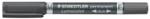 STAEDTLER Alkoholos marker, 0, 6/1, 5 mm, kúpos, kétvégű, STAEDTLER Lumocolor® duo 348, fekete (TS3489) (348-9)