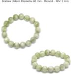  Bratara Kunzit Verde Diametru 60 mm - Rotund - 12x12 mm