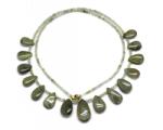  Colier Ochi de Pisica - Beril Lacrima Rotund Fatetat - 7-10 x 11-18 mm - Accesorii GF
