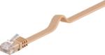 Goobay Cablu de retea RJ45 UTP cat 6 20m cupru Flat Maro deschis, Goobay 95885 (G95885)
