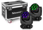 BeamZ Professional Set 2x Moving Head Zoom, 7x40W LED + servieta, BeamZ MHL740 (150.103)