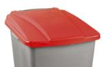 PLANET Szelektív hulladékgyűjtő konténer, műanyag, pedálos, piros, 70L, fedél (UP210PX)