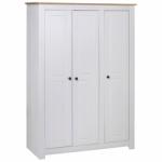 vidaXL Șifonier cu 3 uși, alb, 118 x 50 x 171, 5 cm, pin gama Panama (282663) Garderoba