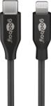Goobay Cablu de date + incarcare USB-C la iPhone Lightning MFI T-T 0.5m Negru, Goobay 39428 (G39428)