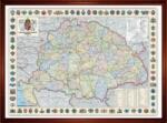 Nyír-Karta A Magyar Szent Korona Országainak Közigazgatása keretes falitérkép Nyír-Karta 125x85 cm