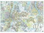 Szarvas Kiadó Budapest falitérkép keretezett Dimap-Térkép-Center 120x86 cm