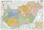  Magyarország falitérkép St. 200x140 cm nagy méretű papírposzter, Magyarország közigazgatása falitérkép, Magyarország térkép falra