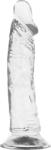 X Ray Xray tapadótalpas zselés dildó 19 cm - áttetsző