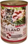 Pet's Land Pet S Land Cat Junior Konzerv Marhamáj-bárányhús Almával 6x415g