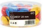 Táblamágnes, mágneses jelölő, 60 db 20 mm-es kör alakú gomb, vegyes színű