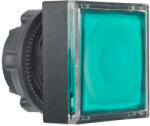 Schneider Electric Schneider ZB5CW333 Harmony műanyag négyszög alakú világító nyomógomb fej, Ø22, LED modulhoz, címke, zöld (ZB5CW333)