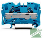 WAGO 2006-1204 2 vezetékes átmenő sorkapocs, 6 mm2, Ex e II és Ex i alkalmazáshoz, kék (2006-1204)