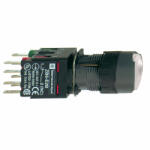 Schneider Electric Schneider XB6AF1B5B Harmony XB6 Ø16 komplett világító nyomógomb, kerek fehér N/O+N/C (XB6AF1B5B)