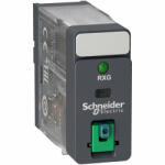 Schneider Electric Schneider RXG12BD Zelio RXG Interfész relé, 1CO, 10A, 24VDC, tesztgomb, LED (RXG12BD)