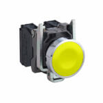 Schneider Electric Schneider XB4BA51 Harmony komplett fém nyomógomb, Ø22, visszatérő, 1NO, sárga (XB4BA51)