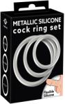 You2Toys Metallic Silicone Cock Ring Set Inel pentru penis