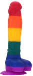 DreamToys Dildo Silicon Lichid cu Ventuza Colourful Love 20 cm Dildo