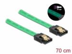 Delock Cablu SATA III 6 Gb/s UV glow effect 70cm Verde, Delock 82112 (82112)
