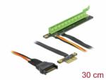 Delock Riser Card PCI Express x1 la x16 + cablu flexibil 30cm, Delock 85762 (85762)