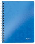Leitz Caiet de birou LEITZ WOW, PP, A5, 80 coli, cu spira, dictando, albastru (L-46390036)