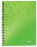 Leitz Caiet de birou LEITZ WOW, PP, A5, 80 coli, cu spira, matematica, verde (L-46410054)